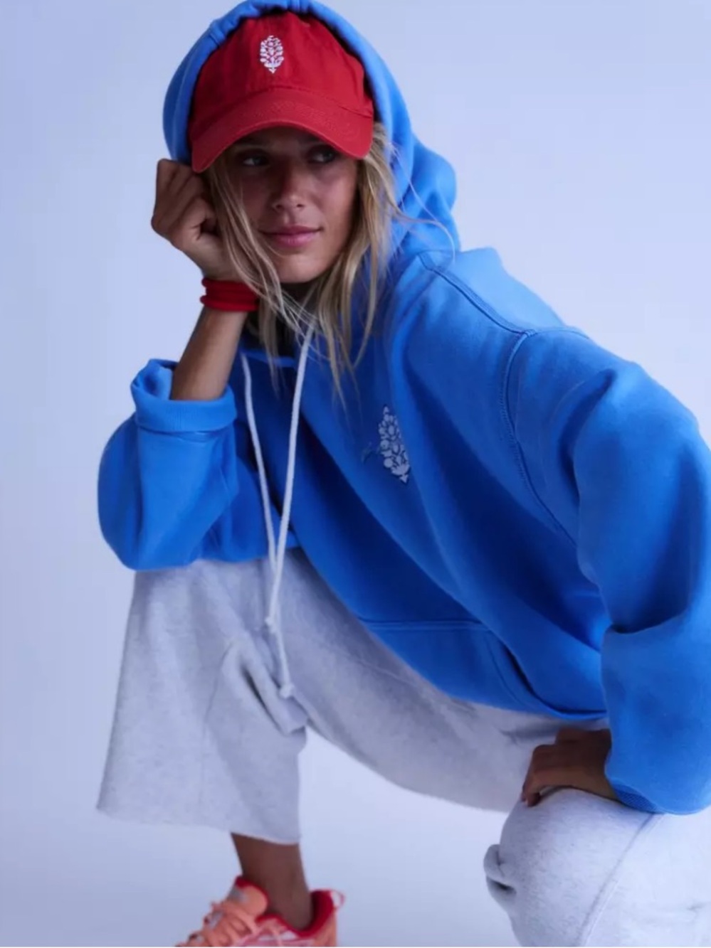 FP Movement Final Call Logo Hoodie In Riviera Blue